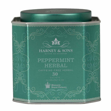 Harney & Sons Peppermint Herbal Tea in Sachets, Caffeine-Free Herbal, 30 Sachets